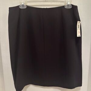 NWT Anne Klein Classic Black Pencil Skirt, 12P